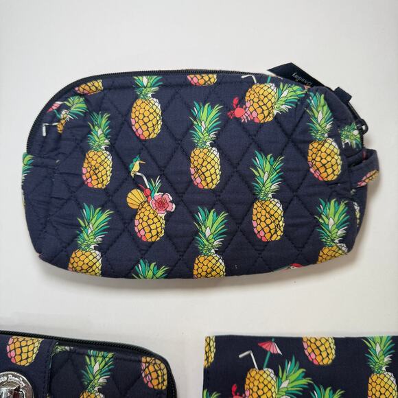 Vera Bradley Toucan Party Cosmetic Case, Turn Lock Wallet, Checkbook Cover Lot - Picture 4 of 13